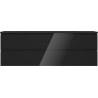 Mexen Orio meuble de salle de bains 140 cm avec lavabo Vela, 2 tiroirs, noir brillant/noir mat - 91A10-14047-2-BFF70-W23M71