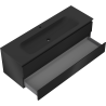 Mexen Orio meuble de salle de bain 140 cm avec lavabo Vela, 2 tiroirs, noir mat - 91A10-14047-2-BFF71-W23M71