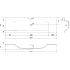 Mexen Orio meuble de salle de bain 160 cm avec lavabo Vela, 2 tiroirs, brillant noir/mat noir - 91A10-16047-2-BFF70-W23M71