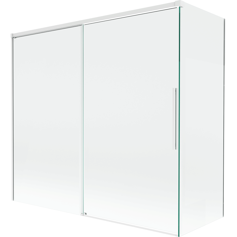 Mexen Rox pare-douche à 2 volets coulissants 170 + 80 x 150 cm, transparent, blanc - 8C9-170-080-20-00