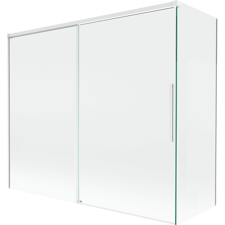 Mexen Rox paroi de baignoire 2 volets coulissants 180 + 80 x 150 cm, transparent, blanc - 8C9-180-080-20-00