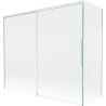 Mexen Rox paroi de baignoire 2 volets coulissants 180 + 80 x 150 cm, transparent, blanc - 8C9-180-080-20-00