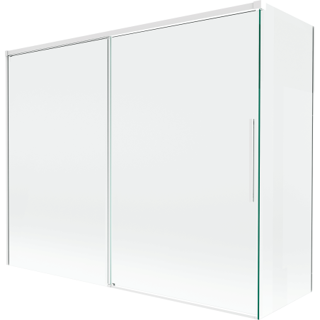 Mexen Rox pare-douche à 2 volets coulissants 190 + 80 x 150 cm, transparent, blanc - 8C9-190-080-20-00