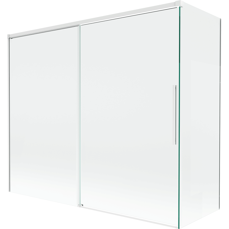 Mexen Rox paravent de douche 2 volets coulissants 180 + 90 x 150 cm, transparent, blanc - 8C9-180-090-20-00