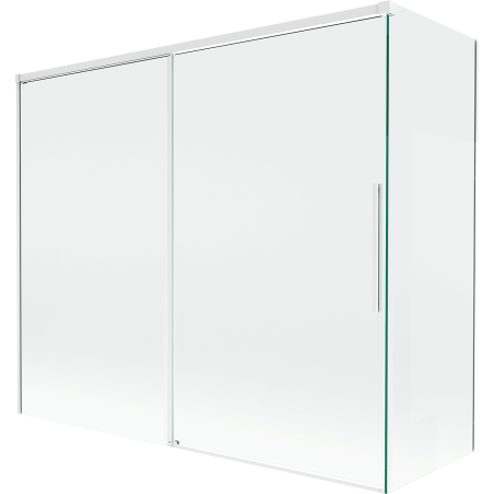 Mexen Rox paravent de douche 2 volets coulissants 180 + 90 x 150 cm, transparent, blanc - 8C9-180-090-20-00