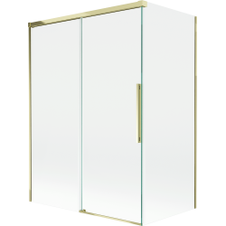 Mexen Rox paroi de douche coulissante à 2 volets 120 + 70 x 150 cm, transparent, doré - 8C9-120-070-50-00