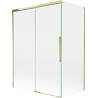 Paravent de bain Mexen Rox 2 volets coulissants 120 + 70 x 150 cm, transparent, doré - 8C9-120-070-50-00