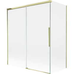 Mexen Rox paroi de douche 2 volets coulissante 140 + 70 x 150 cm, transparent, doré - 8C9-140-070-50-00