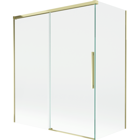 Mexen Rox pare-douche à enroulement 2 volets coulissants 140 + 70 x 150 cm, transparent, doré - 8C9-140-070-50-00