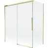 Mexen Rox pare-douche à enroulement 2 volets coulissants 140 + 70 x 150 cm, transparent, doré - 8C9-140-070-50-00
