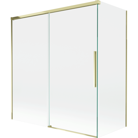 Paroi de douche Mexen Rox à 2 battants coulissants 150 + 70 x 150 cm, transparent, doré - 8C9-150-070-50-00