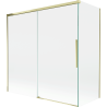 Mexen Rox paravent de baignoire coulissant à 2 vantaux 160 + 70 x 150 cm, transparent, doré - 8C9-160-070-50-00