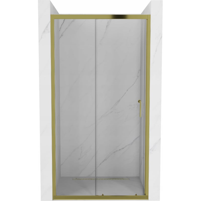 Mexen Apia portes de douche coulissantes 120 cm, transparentes, dorées - 845-120-000-50-00