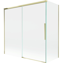 Mexen Rox paroi de baignoire 2 volets coulissants 160 + 75 x 150 cm, transparent, doré - 8C9-160-075-50-00