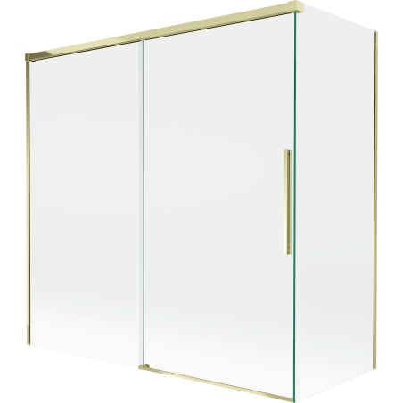 Mexen Rox paroi de baignoire 2 volets coulissants 160 + 75 x 150 cm, transparent, doré - 8C9-160-075-50-00