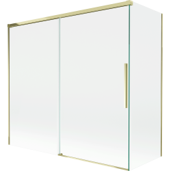 Mexen Rox paroi de douche 2 panneaux coulissants 170 + 75 x 150 cm, transparent, doré - 8C9-170-075-50-00