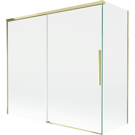 Mexen Rox paroi de douche 2 panneaux coulissants 170 + 75 x 150 cm, transparent, doré - 8C9-170-075-50-00