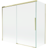 Mexen Rox paroi de douche 2 panneaux coulissants 170 + 75 x 150 cm, transparent, doré - 8C9-170-075-50-00