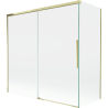 Mexen Rox pare-douche de baignoire 2 volets coulissants 160 + 80 x 150 cm, transparent, doré - 8C9-160-080-50-00