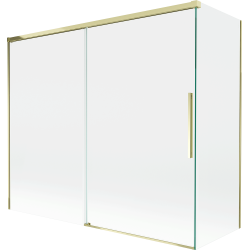 Mexen Rox paroi de baignoire coulissante à 2 panneaux 180 + 80 x 150 cm, transparent, doré - 8C9-180-080-50-00