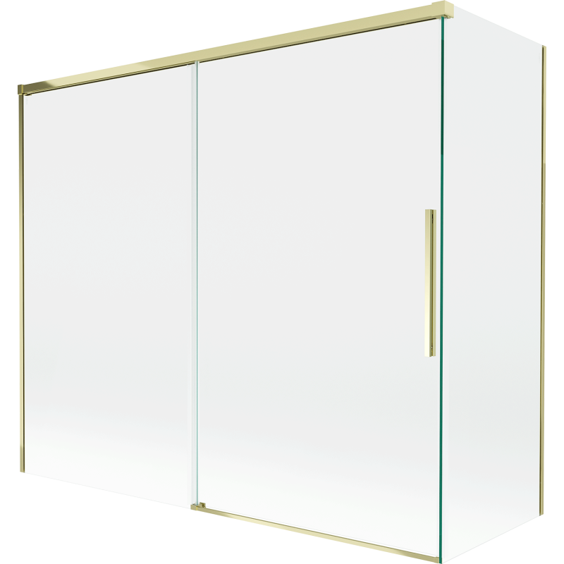 Mexen Rox paroi de baignoire coulissante à 2 panneaux 180 + 80 x 150 cm, transparent, doré - 8C9-180-080-50-00