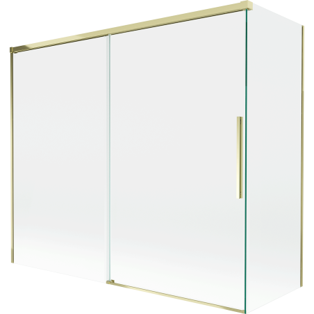 Mexen Rox paroi de baignoire coulissante à 2 panneaux 180 + 80 x 150 cm, transparent, doré - 8C9-180-080-50-00