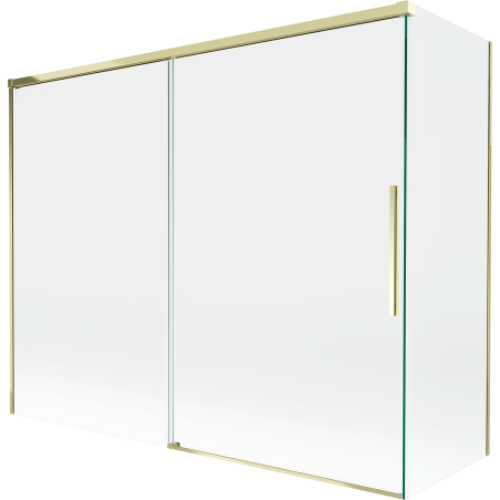 Mexen Rox paroi de douche à 2 battants, coulissante 190 + 80 x 150 cm, transparent, doré - 8C9-190-080-50-00