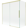 Mexen Rox paroi de douche coulissante 2 panneaux 150 + 70 x 150 cm, transparent, doré brossé - 8C9-150-070-55-00