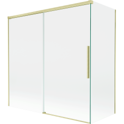 Mexen Rox paroi de douche à 2 volets coulissante 160 + 70 x 150 cm, transparent, or brossé - 8C9-160-070-55-00