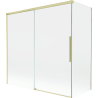 Mexen Rox paroi de douche à 2 volets coulissante 160 + 70 x 150 cm, transparent, or brossé - 8C9-160-070-55-00