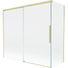 Mexen Rox paroi de bain 2 volets coulissants 170 + 70 x 150 cm, transparent, or brossé - 8C9-170-070-55-00