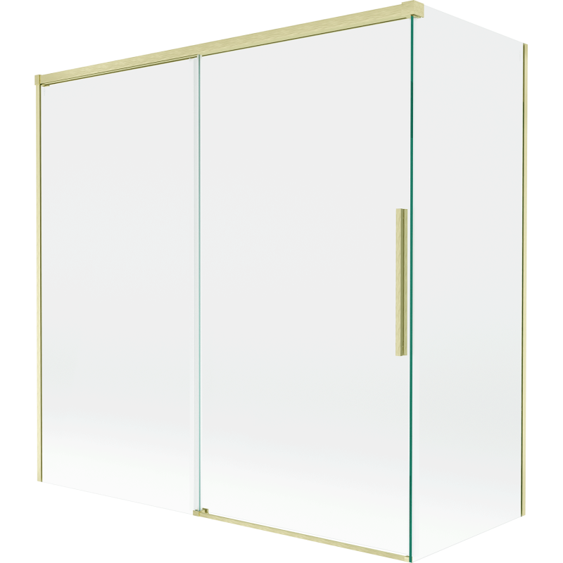 Mexen Rox paroi de baignoire à 2 ailes coulissantes 160 + 75 x 150 cm, transparent, or brossé - 8C9-160-075-55-00