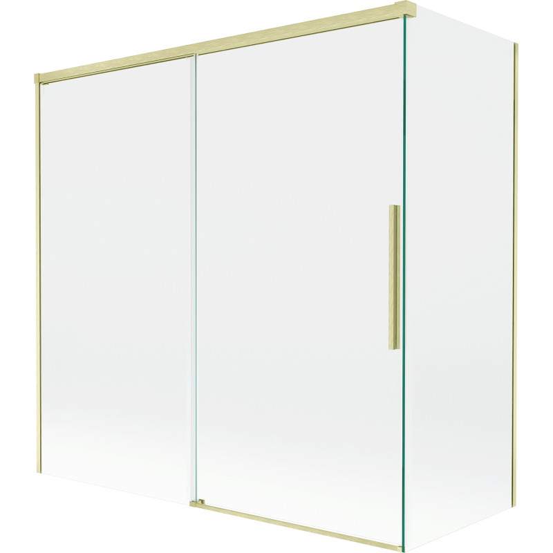 Mexen Rox paroi de douche 2 panneaux coulissants 160 + 80 x 150 cm, transparent, or brossé - 8C9-160-080-55-00