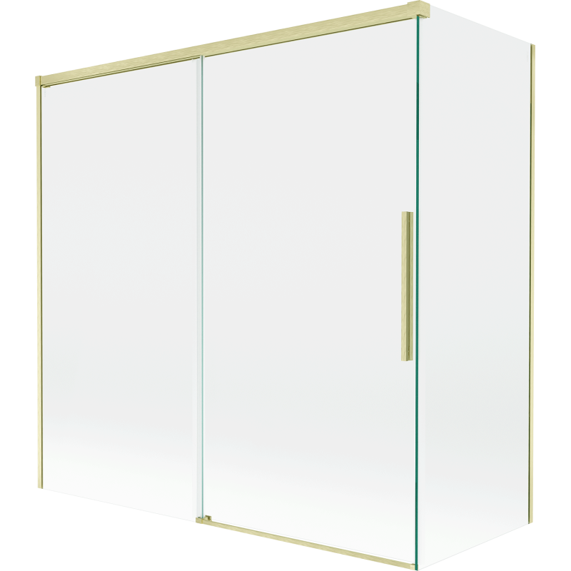 Mexen Rox paroi de douche 2 vantaux coulissants 160 + 80 x 150 cm, transparent, or brossé - 8C9-160-080-55-00