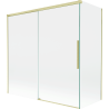 Mexen Rox paroi de douche 2 vantaux coulissants 160 + 80 x 150 cm, transparent, or brossé - 8C9-160-080-55-00