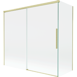 Mexen Rox paroi de baignoire coulissante à 2 volets 170 + 80 x 150 cm, transparent, or brossé - 8C9-170-080-55-00
