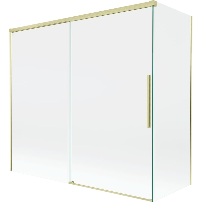 Mexen Rox paroi de baignoire coulissante à 2 volets 170 + 80 x 150 cm, transparent, or brossé - 8C9-170-080-55-00