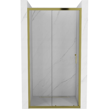 Mexen Apia portes de douche coulissantes 130 cm, transparentes, dorées - 845-130-000-50-00
