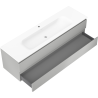Mexen Orio meuble de salle de bain 160 cm avec lavabo Vela, 2 tiroirs, gris mat/blanc mat - 91A10-16047-2-BFF62-W23M01