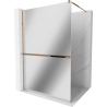 Mexen Kioto+ cloison de douche avec étagère Walk-in 100 x 200 cm, miroir, or rose - 800-100-121-60-50