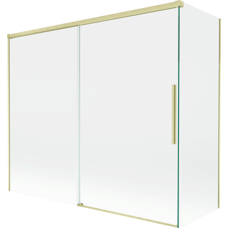 Mexen Rox paroi de baignoire 2 volets coulissants 180 + 80 x 150 cm, transparent, or brossé - 8C9-180-080-55-00