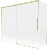 Mexen Rox paroi de baignoire 2 volets coulissants 180 + 80 x 150 cm, transparent, or brossé - 8C9-180-080-55-00