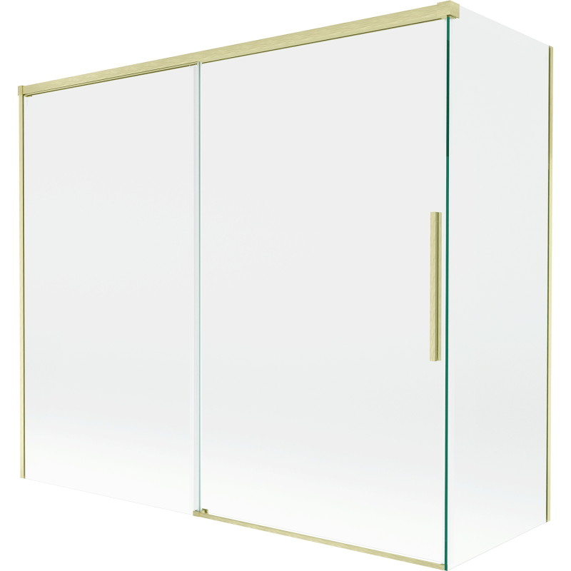 Mexen Rox paroi de douche à 2 volets coulissante 180 + 90 x 150 cm, transparent, or brossé - 8C9-180-090-55-00