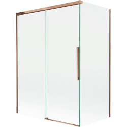 Mexen Rox paroi de douche 2 volets coulissants 120 + 70 x 150 cm, transparent, or rose - 8C9-120-070-60-00