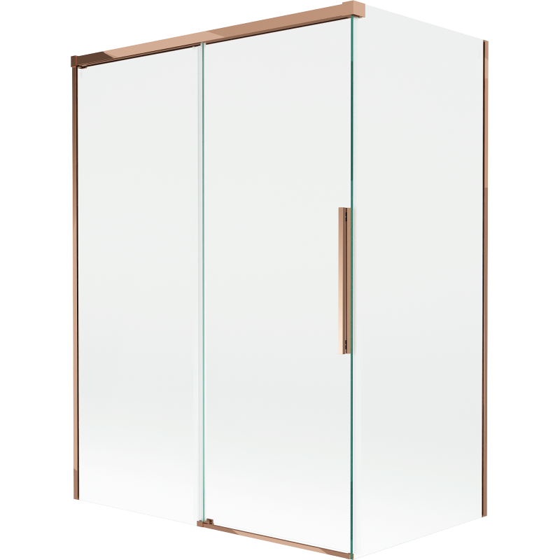 Mexen Rox paroi de douche 2 volets coulissants 120 + 70 x 150 cm, transparent, or rose - 8C9-120-070-60-00