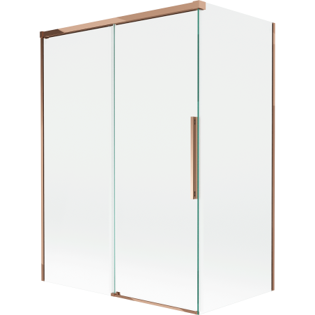 Mexen Rox paroi de baignoire à 2 vantaux coulissante 120 + 70 x 150 cm, transparent, or rose - 8C9-120-070-60-00