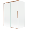 Mexen Rox paroi de douche 2 volets coulissants 120 + 70 x 150 cm, transparent, or rose - 8C9-120-070-60-00