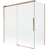 Mexen Rox paroi de douche 2 volets coulissants 150 + 70 x 150 cm, transparent, or rose - 8C9-150-070-60-00