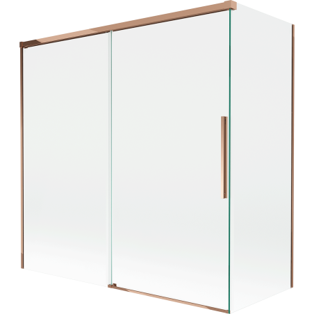 Mexen Rox paroi de douche 2 panneaux coulissants 160 + 70 x 150 cm, transparent, or rose - 8C9-160-070-60-00