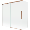 Mexen Rox paroi de douche 2 panneaux coulissants 160 + 70 x 150 cm, transparent, or rose - 8C9-160-070-60-00